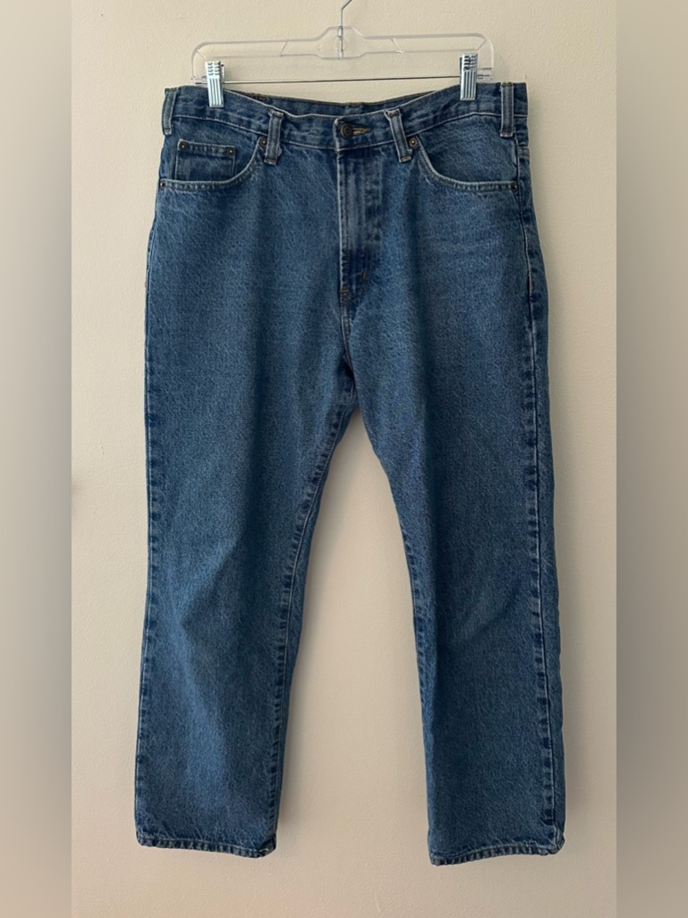Full Blue Classic Denim Jeans - Medium Blue - Picture 3 of 10